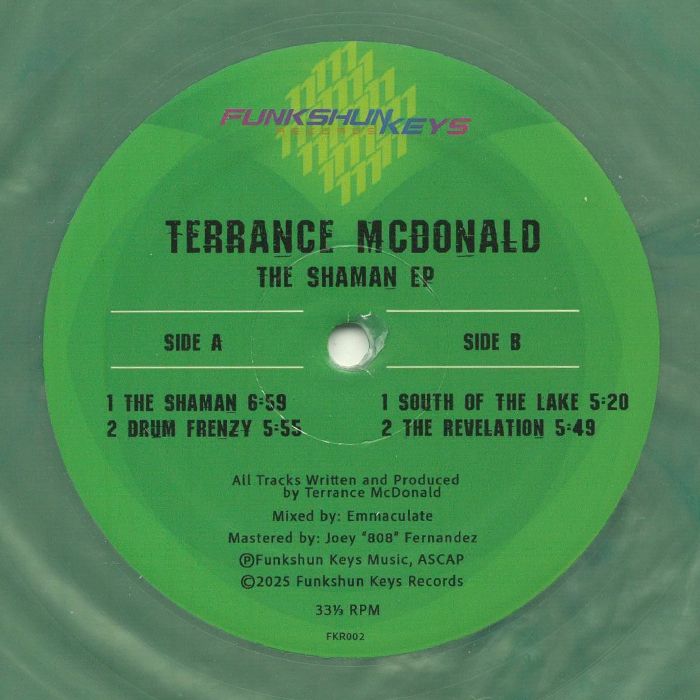 McDONALD, Terrance - The Shaman EP vinyl sleeve