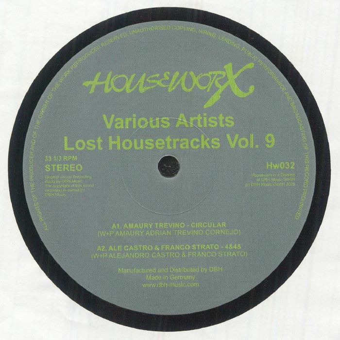 AMAURY, Trevino/ALE CASTRO/FRANCO STRATO/LUCIA SCHOLTUS/HABBEN - Lost Housetracks Vol 9 vinyl sleeve