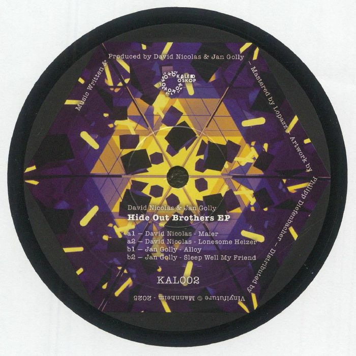 NICOLAS, David/JAN GOLLY - Hide Out Brothers EP vinyl sleeve