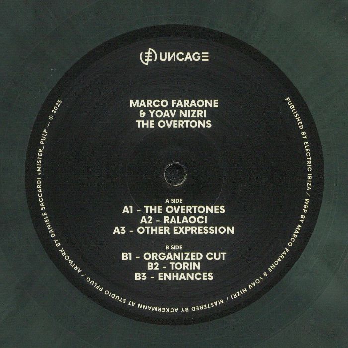 FARAONE, Marco/YOAV NIZRI - Overtons EP vinyl sleeve