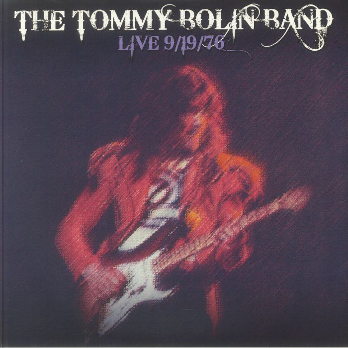 TOMMY BOLIN BAND, The - Live 9/19/76 vinyl sleeve