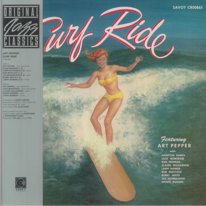 PEPPER, Art - Surf Ride (Original Jazz Classics Series) vinyl sleeve