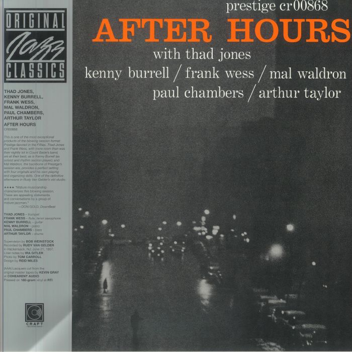 JONES, Thad/FRANK WESS/KENNY BURRELL/MAL WALDRON - After Hours (Original Jazz Classics Series) vinyl sleeve