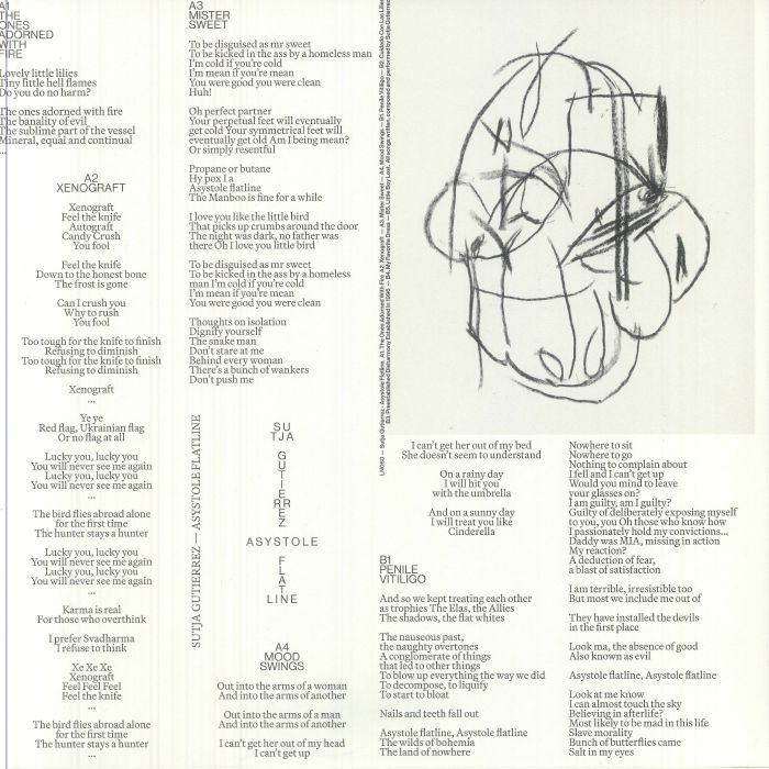 GUTIERREZ, Sutja - Asystole Flatline vinyl sleeve