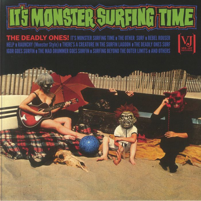 DEADLY ONES - It's Monster Surfing Time (reissue) vinyl sleeve