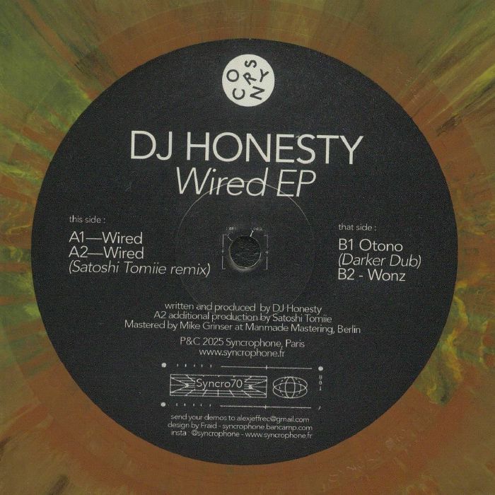 DJ HONESTY - Wired EP vinyl sleeve