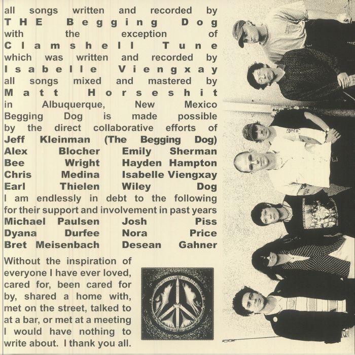 BEGGING DOG - Demo 1 vinyl sleeve
