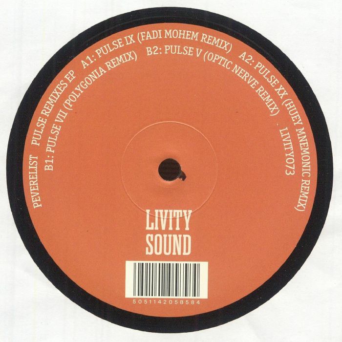 PEVERELIST - Pulse Remixes EP vinyl sleeve
