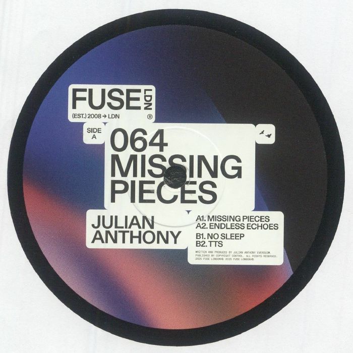 ANTHONY, Julian - Missing Pieces EP vinyl sleeve