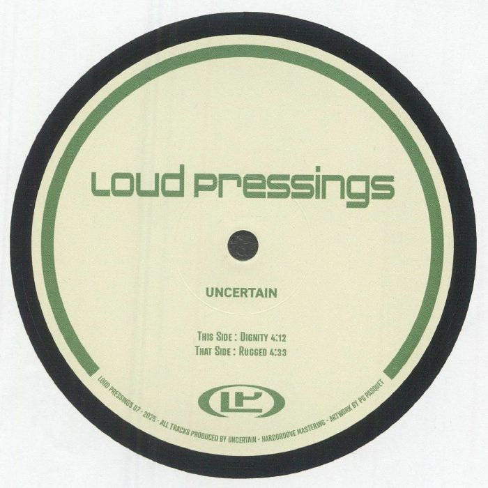 UNCERTAIN - Loud Pressings 07 vinyl sleeve