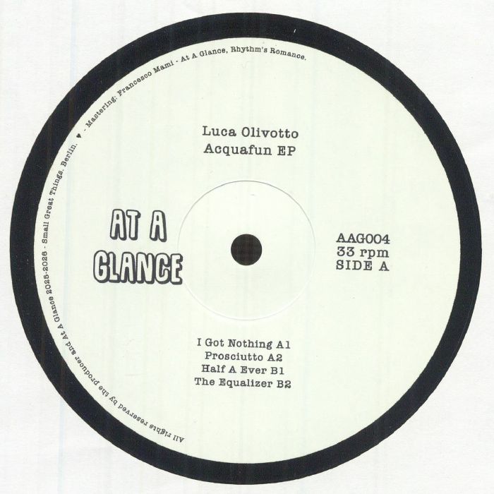 OLIVOTTO, Luca - Acquafun EP vinyl sleeve