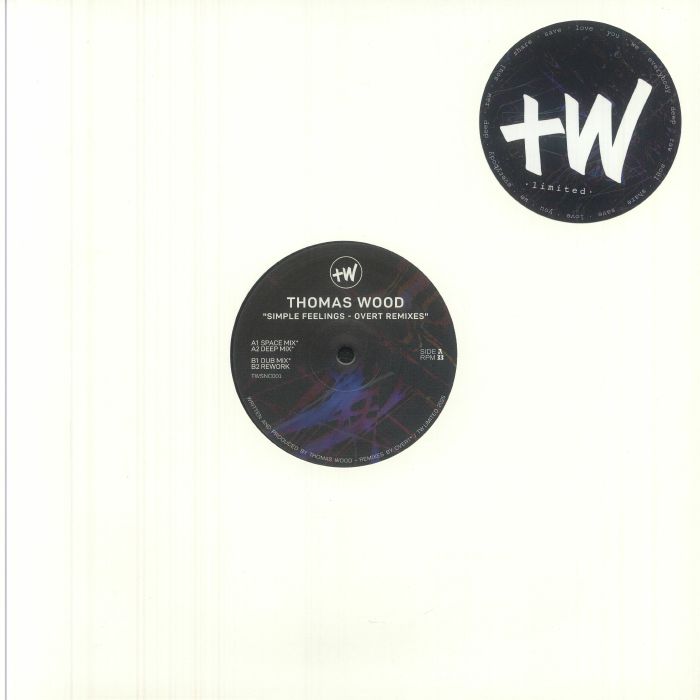 WOOD, Thomas - Simple Feelings Overt Remixes vinyl sleeve