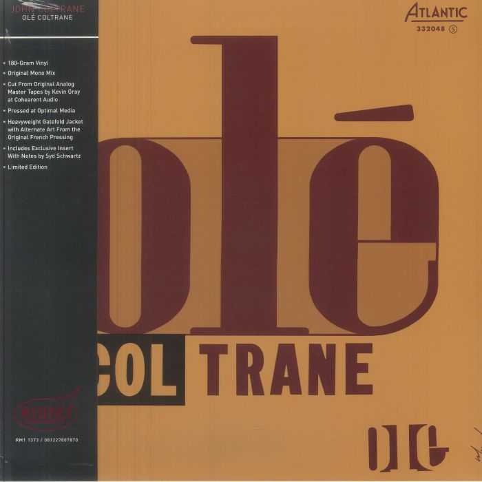COLTRANE, John - Ole Coltrane (mono) (Rhino High Fidelity 65th Anniversary Editon) vinyl sleeve