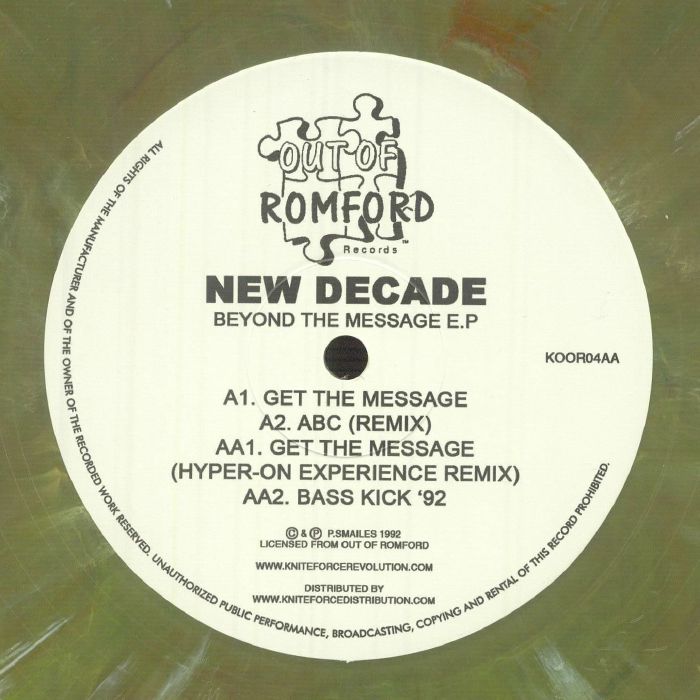 NEW DECADE - Beyond The Message vinyl sleeve