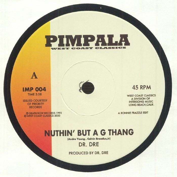 DR DRE/THE LADY OF RAGE - Nuthin' But A G Thang (reissue) vinyl sleeve