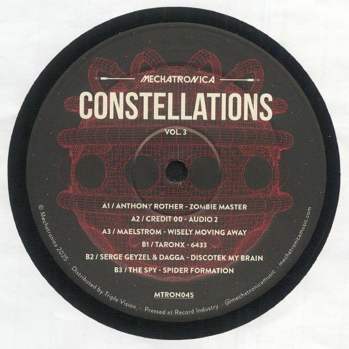 ROTHER, Anthony/CREDIT 00/MAELSTROM/TARONX/SERGE GEYZEL/DAGGA /THE SPY - Constellations Vol 3 vinyl sleeve