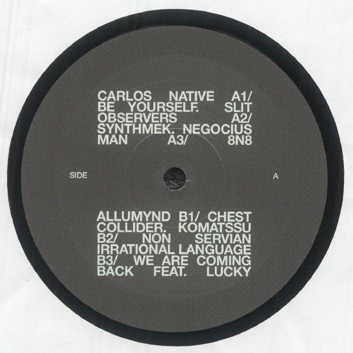 NATIVE, Carlos/SLIT OBSERVERS/NEGOCIUS MAN/ALLUMYND/KOMATSSU/IRRATIONAL LANGUAGE - Infinite Brains vinyl sleeve