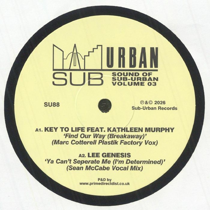 KEY TO LIFE/LEE GENESIS/NEXT PHASE/HELEN BRUNER/TERRY JONES/DEEP ZONE - The Sound Of Sub Urban Volume 3 vinyl sleeve