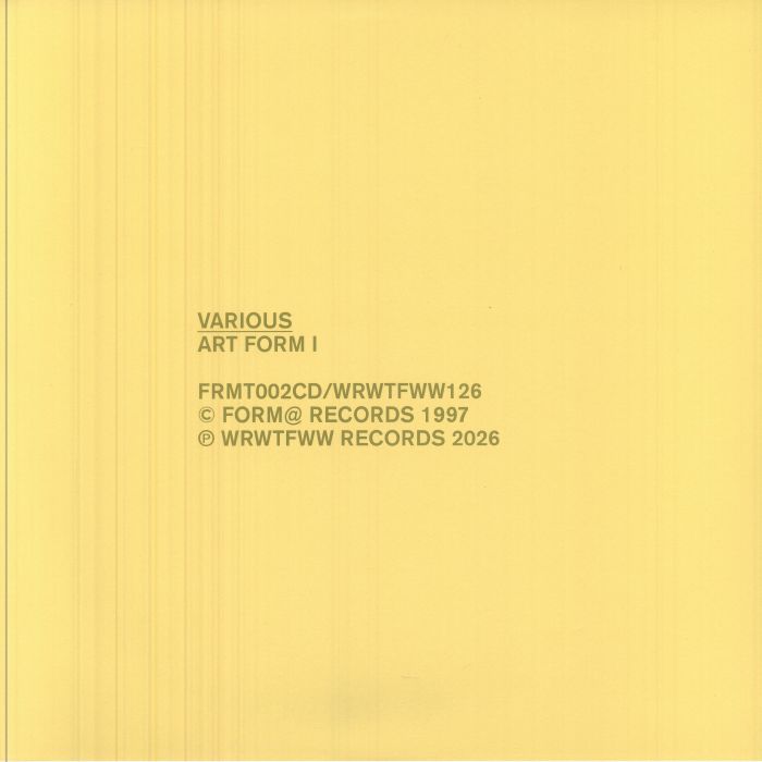 VARIOUS - Art Form I vinyl sleeve