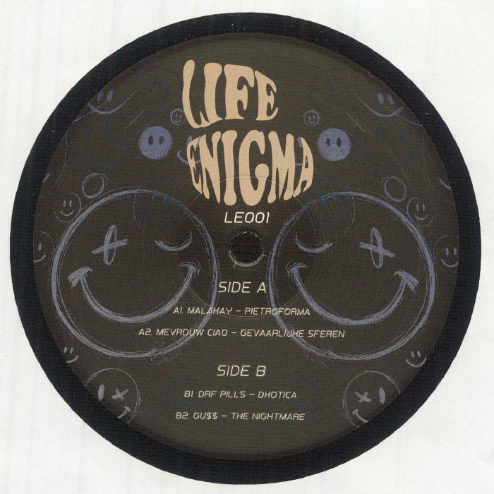 MALAKAY/MEVROUW CIAO/DRF PILLS/GUSS - Life Enigma 001 vinyl sleeve