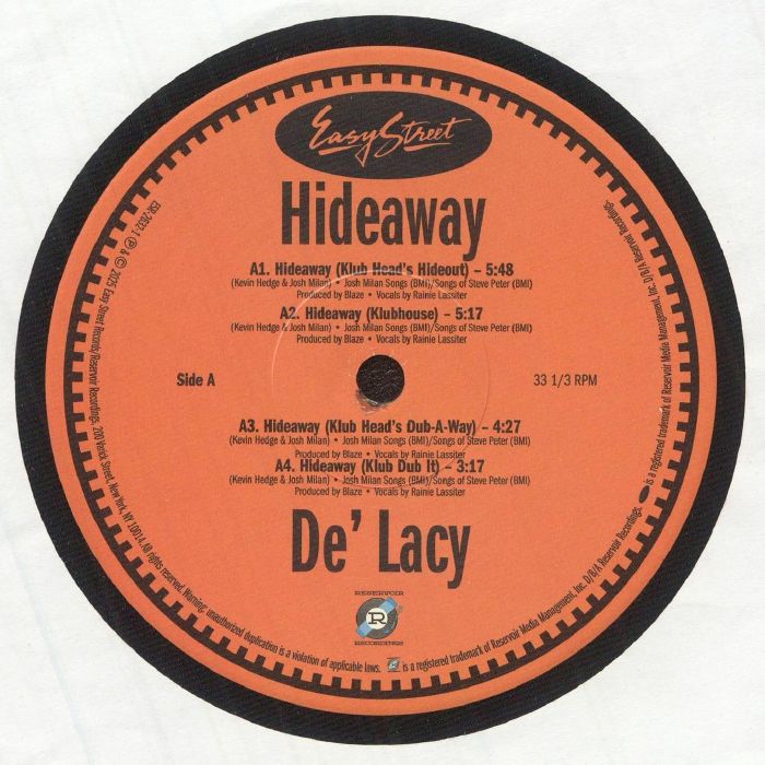 DE'LACY - Hideaway (reissue) vinyl sleeve