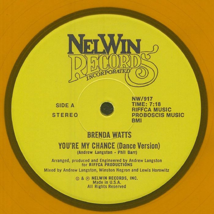 WATTS, Brenda - You're My Chance (reissue) vinyl sleeve