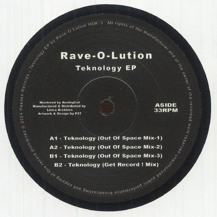RAVE O LUTION - Teknology EP vinyl sleeve