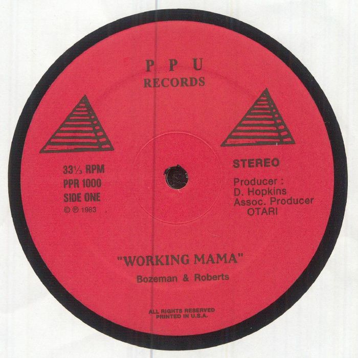 BOZEMAN & ROBERTS - Working Mama (reissue) vinyl sleeve