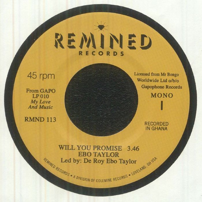 TAYLOR, Ebo - Will You Promise vinyl sleeve