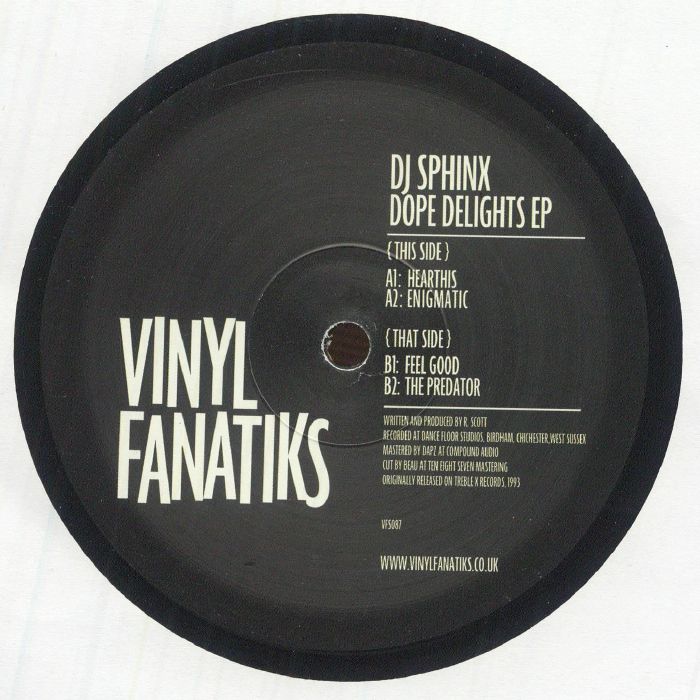 DJ SPHINX - Dope Delights EP vinyl sleeve