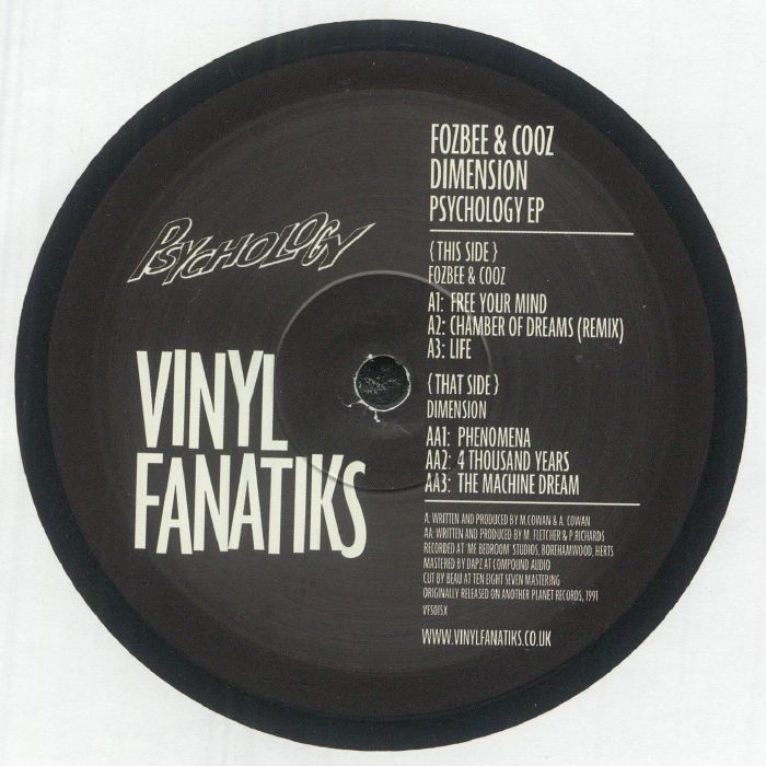 FOZBEE & COOZ/DIMENSION - Psychology EP vinyl sleeve