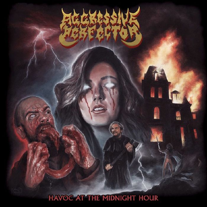 AGGRESSIVE PERFECTOR - Havoc At The Midnight Hour vinyl sleeve