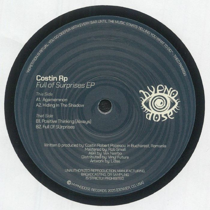 COSTIN RP - Full Of Surprises EP vinyl sleeve