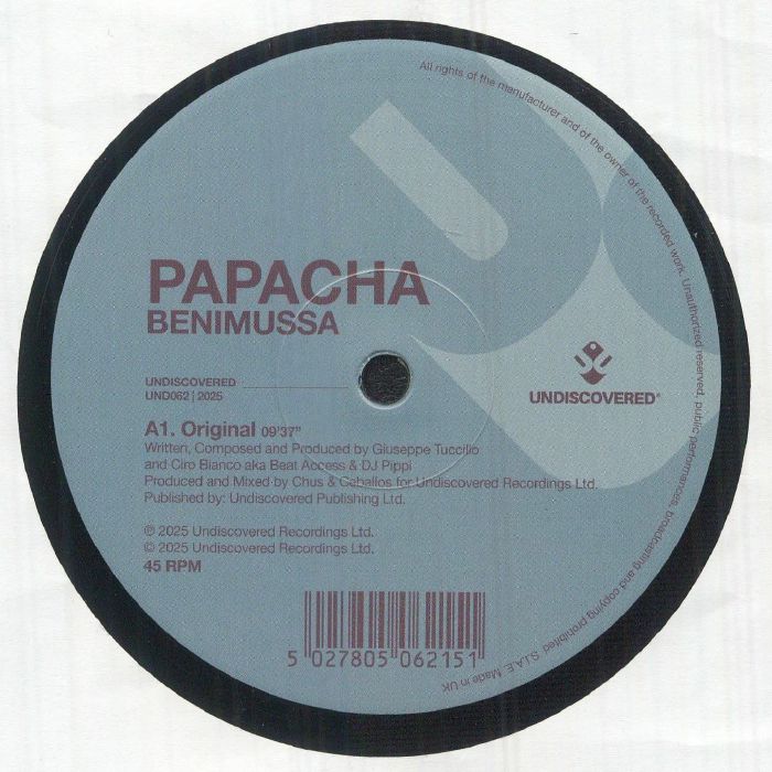 PAPACHA - Benimussa vinyl sleeve