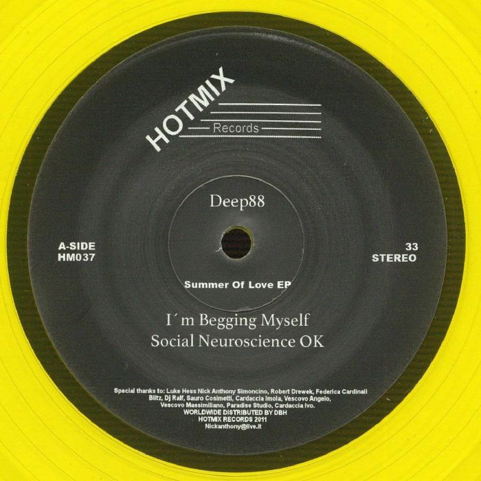 DEEP88 - Summer Of Love EP vinyl sleeve