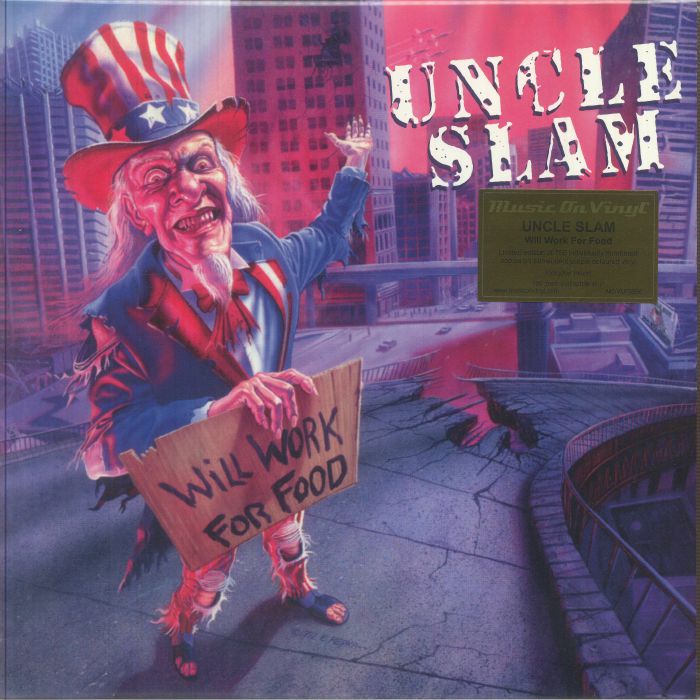 UNCLE SLAM - Will Work For Food vinyl sleeve