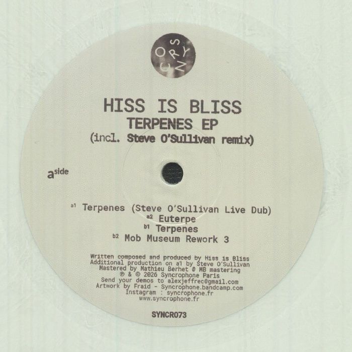 HISS IS BLISS - Terpenes EP vinyl sleeve