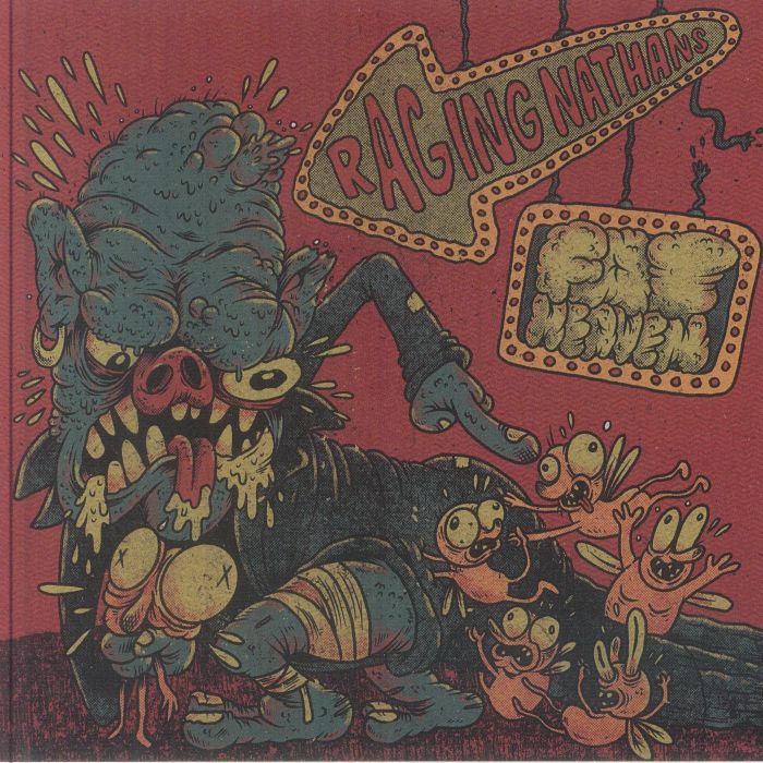 RAGING NATHANS, The/FAT HEAVEN - Split vinyl sleeve