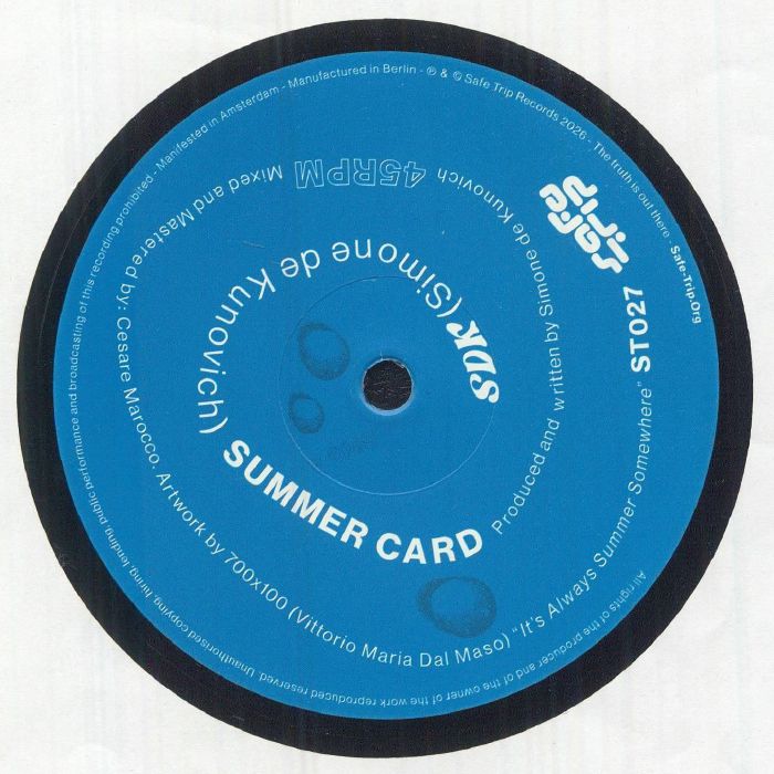 SDK aka SIMONE DE KUNOVICH - Summer Card vinyl sleeve