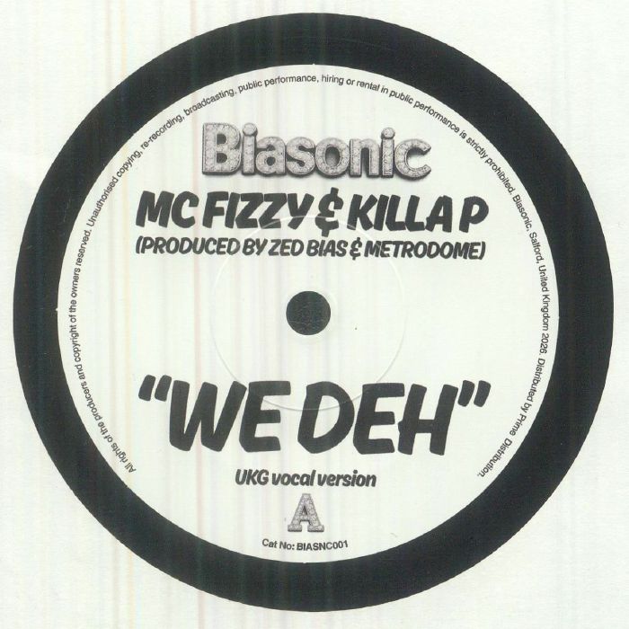 MC FIZZY/KILLA P - We Deh vinyl sleeve