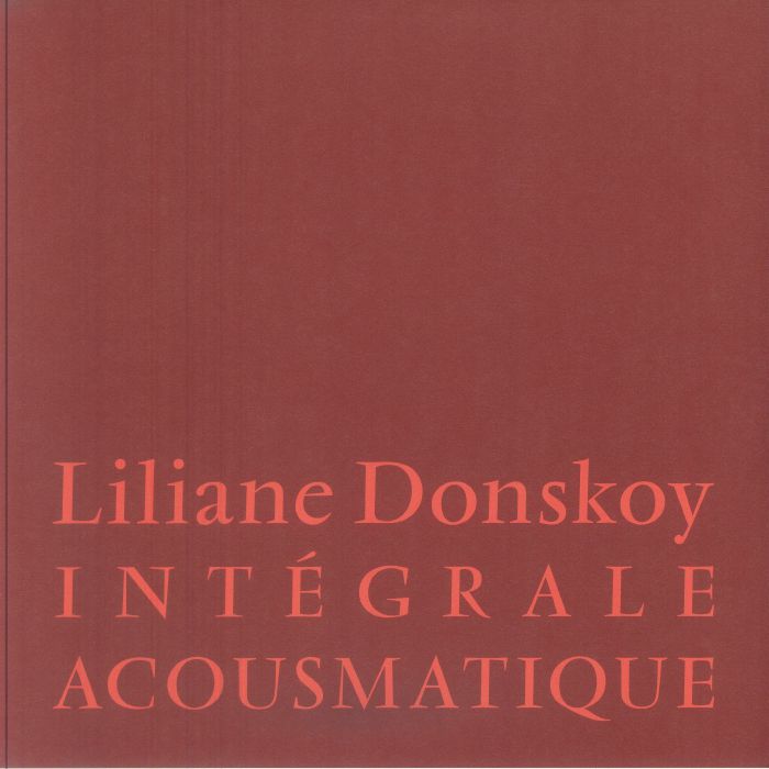 DONSKOY, Liliane - Integrale Acousmatique vinyl sleeve