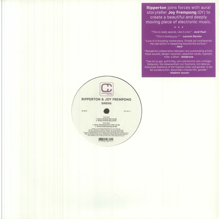 RIPPERTON/JOY FREMPONG - Sirens vinyl sleeve