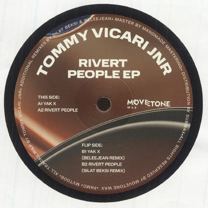 VICARI, Tommy Jnr - Rivert People EP vinyl sleeve