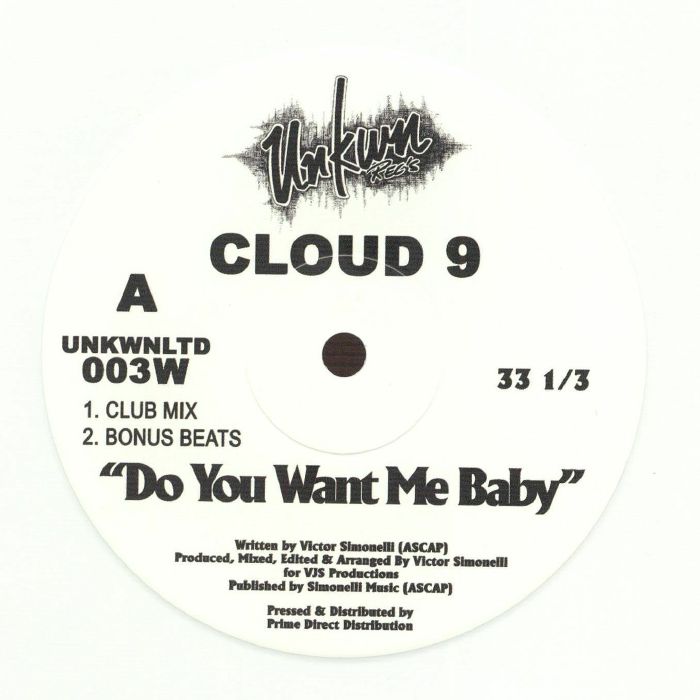 CLOUD 9 - Do You Want Me Baby (reissue) vinyl sleeve