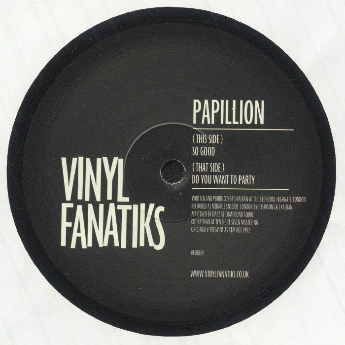 PAPILLION aka DJ SEDUCTION - So Good vinyl sleeve