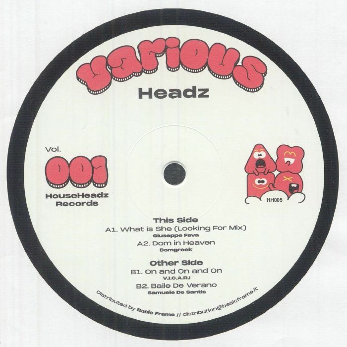 FAVA, Giuseppe/DOMGREEK/VICARI/SAMUELE DE SANTIS - Various Headz Vol 001 vinyl sleeve