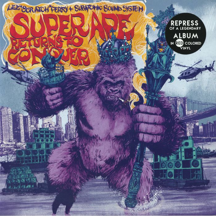 SCRATCH PERRY, Lee/SUBATOMIC SOUND SYSTEM - Super Ape Returns To Conquer vinyl sleeve