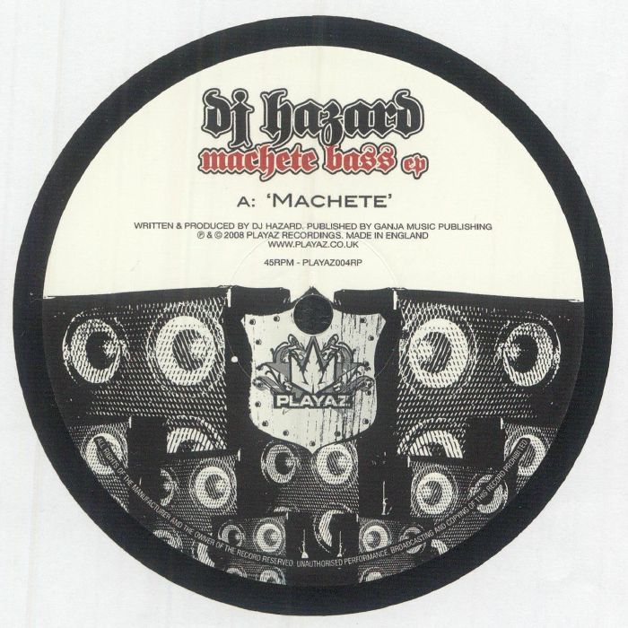 DJ HAZARD - Machete Bass EP vinyl sleeve