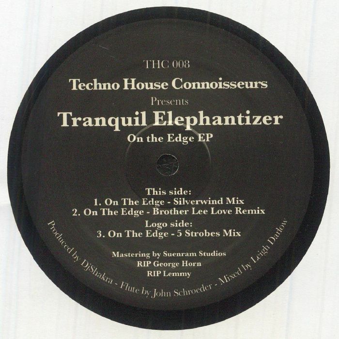 TRANQUIL ELEPHANTIZER - On The Edge EP vinyl sleeve