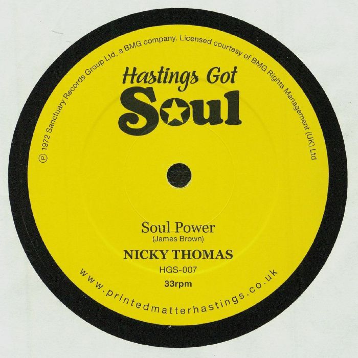 THOMAS, Nicky/THE CHEQUERS, Soul Power vinyl sleeve